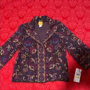 Ruby Rd NWT Floral Patterned Women's Jacket Petite Medium